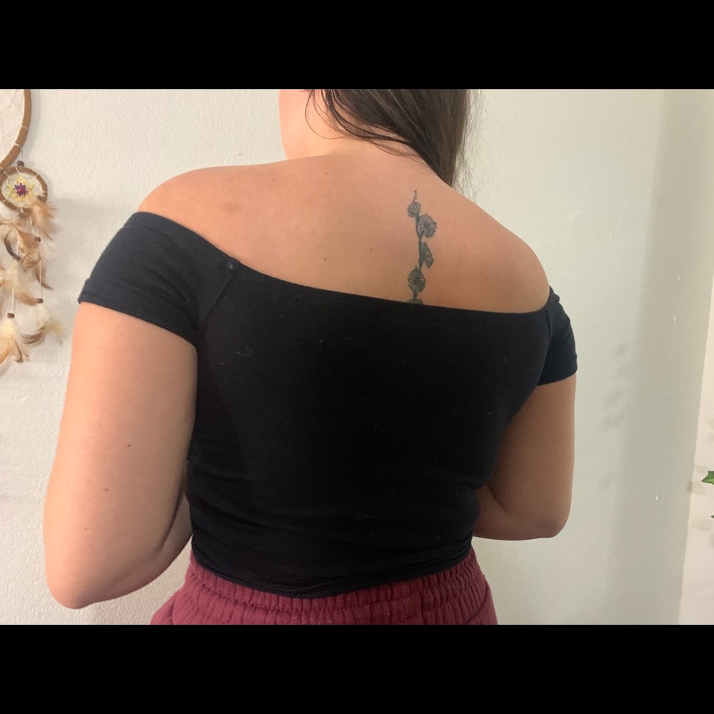 off the shoulder crop top